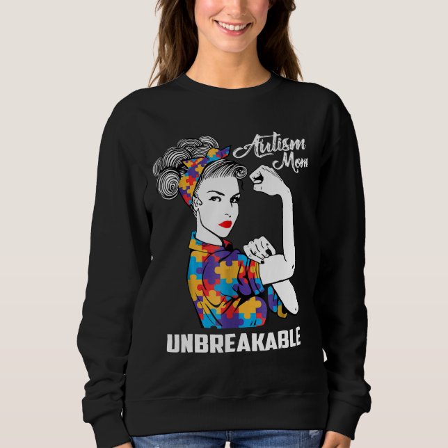 Autism-autism Mamma - obrytbar medvetenhet om auti T Shirt (Framsida)