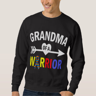 Autism-Autism-mormor från en krigare Autism Lång Ärmad Tröja