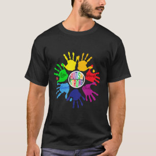 Autism-Autism Starka händer-Autism Medvetenhet Dag T Shirt
