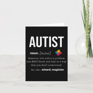 Autism Autistic Asperger Syndrom Aspie Puzzle Auti Kort