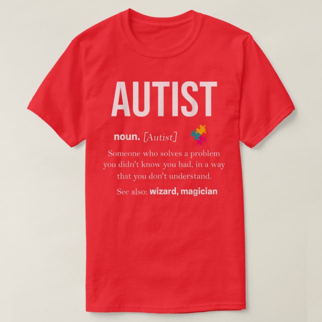 Autism Autistic Asperger Syndrom Aspie Puzzle Auti T Shirt (Design framsida)