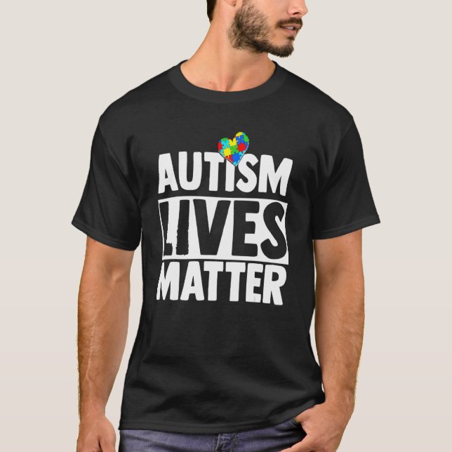 Autism Autistic Asperger Syndrom Aspie Puzzle Auti T Shirt (Framsida)
