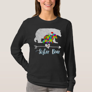 Autism Awarene för stöd för systerförband Autistic T Shirt