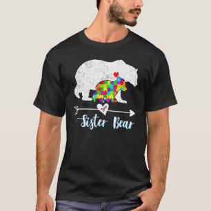 Autism Awarene för stöd för systerförband Autistic T Shirt