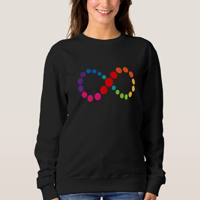 Autism Awarene Ofinite Autism Spectrum Färg T Shirt (Framsida)