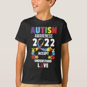 Autism Awareness 2022 Accept Understand Kärlek T Shirt