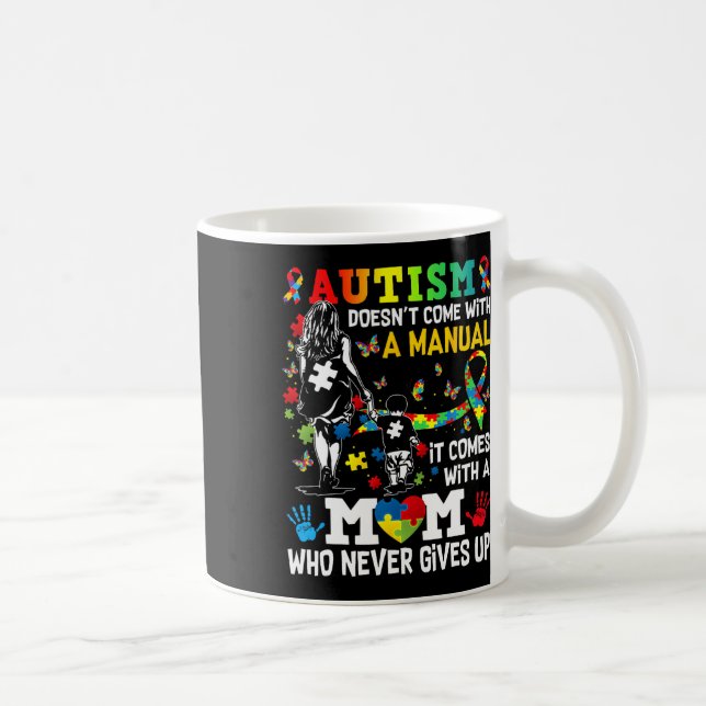 Autism Awareness 2025 är inte Kom med handbok A Kaffemugg (Höger)