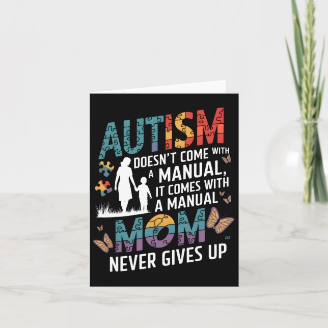 Autism Awareness 2025 är inte Kom med handbok A Kort (Framsida)