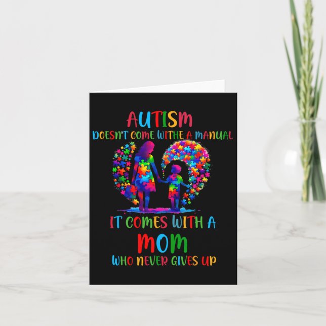 Autism Awareness 2025 är inte Kom med handbok A Kort (Framsida)