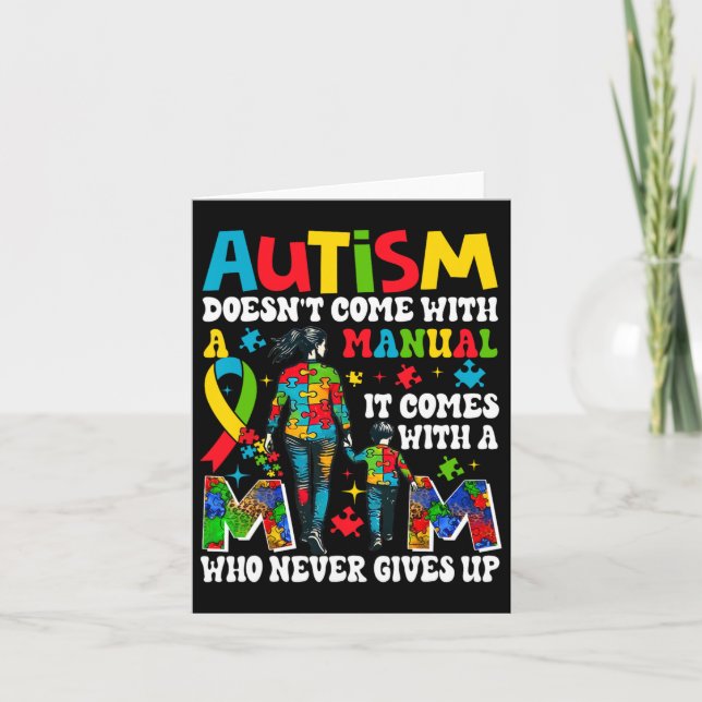 Autism Awareness 2025 är inte Kom med handbok A Kort (Framsida)