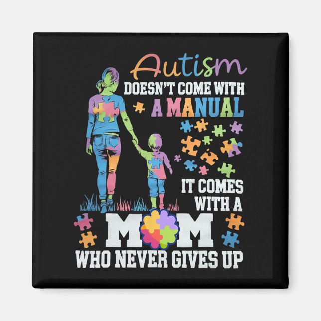 Autism Awareness 2025 är inte Kom med handbok A Magnet (Framsidan)