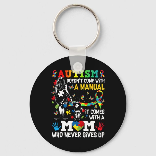 Autism Awareness 2025 är inte Kom med handbok A Nyckelring (Framsida)