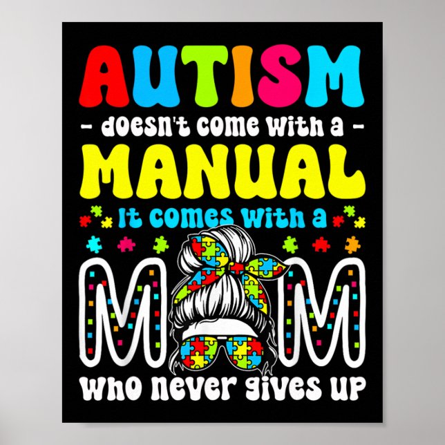 Autism Awareness 2025 är inte Kom med handbok A Poster (Framsidan)