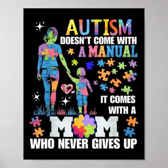 Autism Awareness 2025 är inte Kom med handbok A Poster (Framsidan)