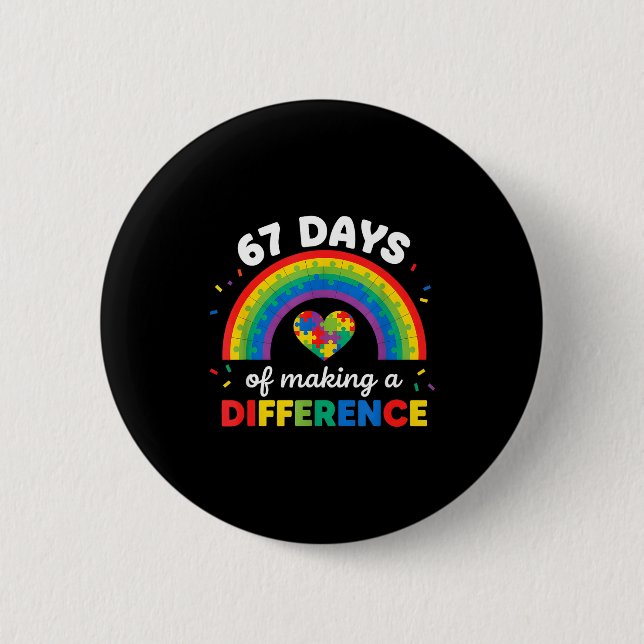 Autism Awareness 67 Days Of Making A Difference 6  Knapp (Framsida)