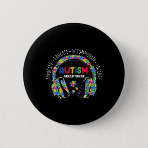 Autism Awareness Accepance Headphone Teacher Boy Knapp