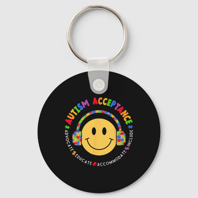 Autism Awareness Accepance Speciell Education Teac Nyckelring (Framsida)