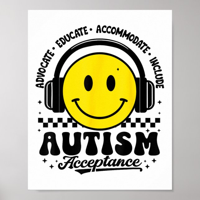 Autism Awareness Accepance Speciell Education Teac Poster (Framsidan)
