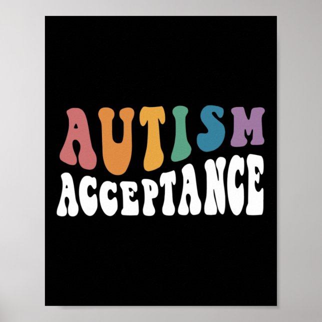 Autism Awareness Accepance Speciell Education Teac Poster (Framsidan)