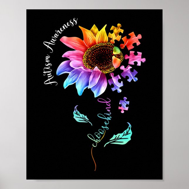 Autism Awareness Accepance Women Mamma Teacher Cho Poster (Framsidan)