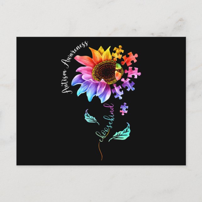 Autism Awareness Accepance Women Mamma Teacher Cho Vykort (Framsida)