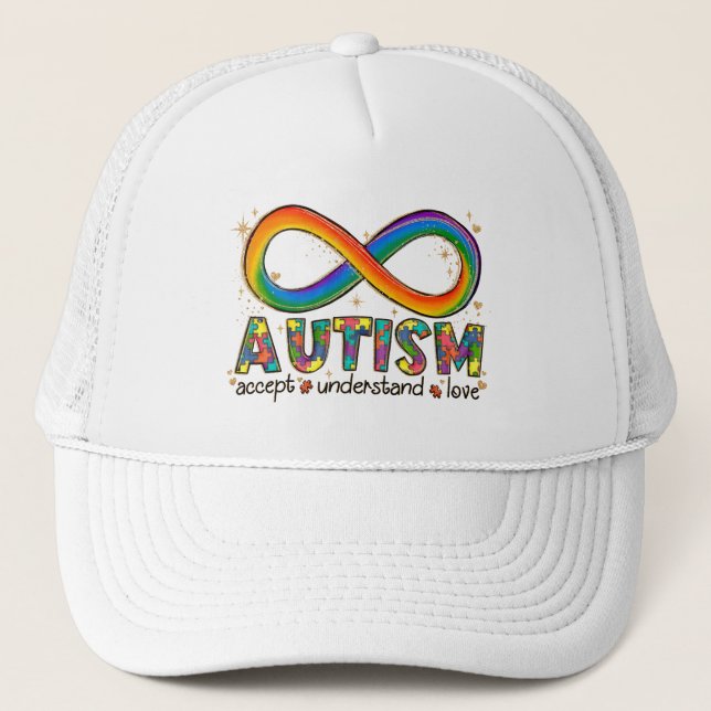 Autism Awareness Accept, Kärlek, Understand Keps (Framsida)