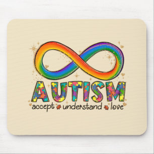 Autism Awareness Accept, Kärlek, Understand Musmatta