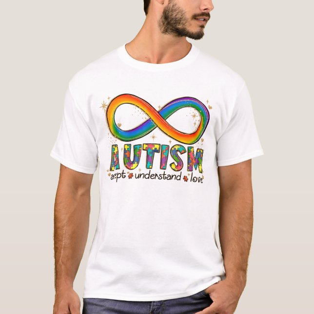 Autism Awareness Accept, Kärlek, Understand T Shirt (Framsida)