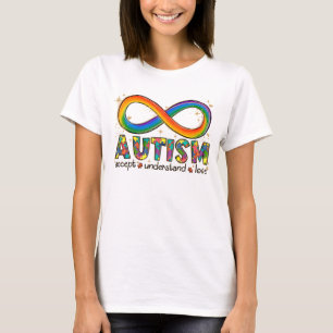 Autism Awareness Accept, Kärlek, Understand T Shirt