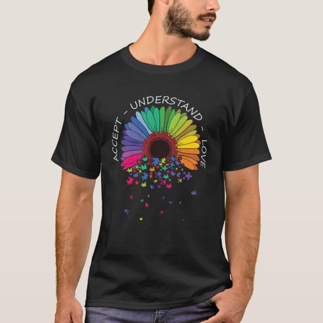 Autism Awareness Accept Understand Love Support Au T Shirt (Framsida)