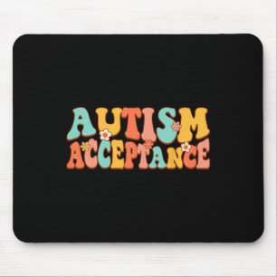 Autism Awareness Acceptance Groovy Retro Speciell Musmatta