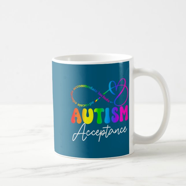 Autism Awareness Acceptance Infinity Symbol Advoca Kaffemugg (Höger)