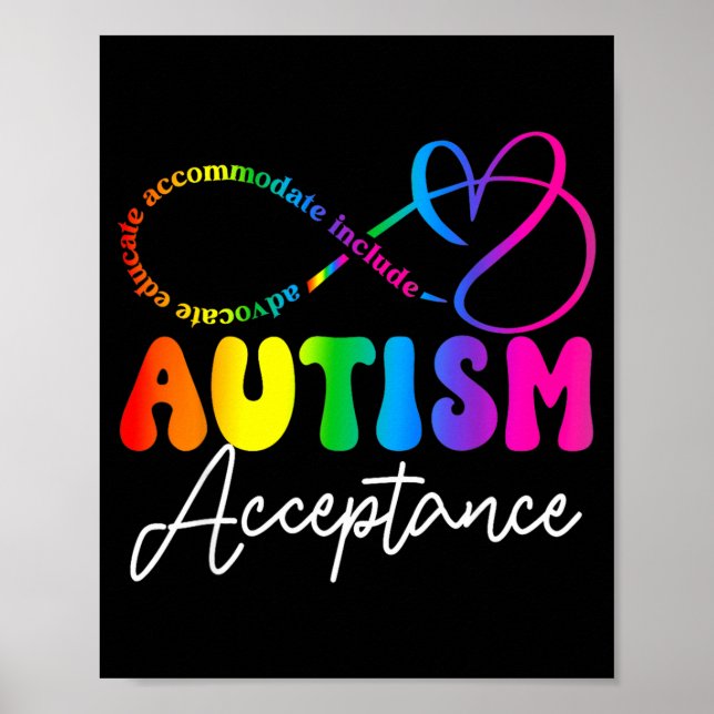 Autism Awareness Acceptance Infinity Symbol Advoca Poster (Framsidan)