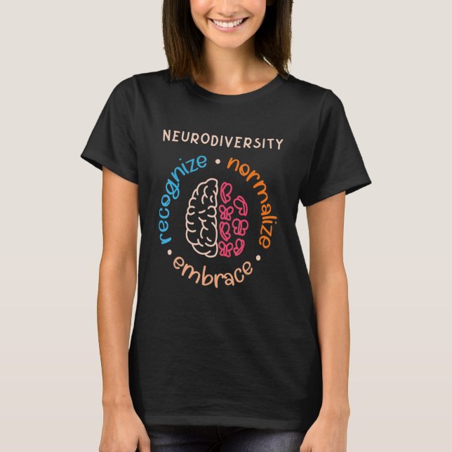 Autism Awareness Acceptance Neurodiversity Gifts W T Shirt (Framsida)