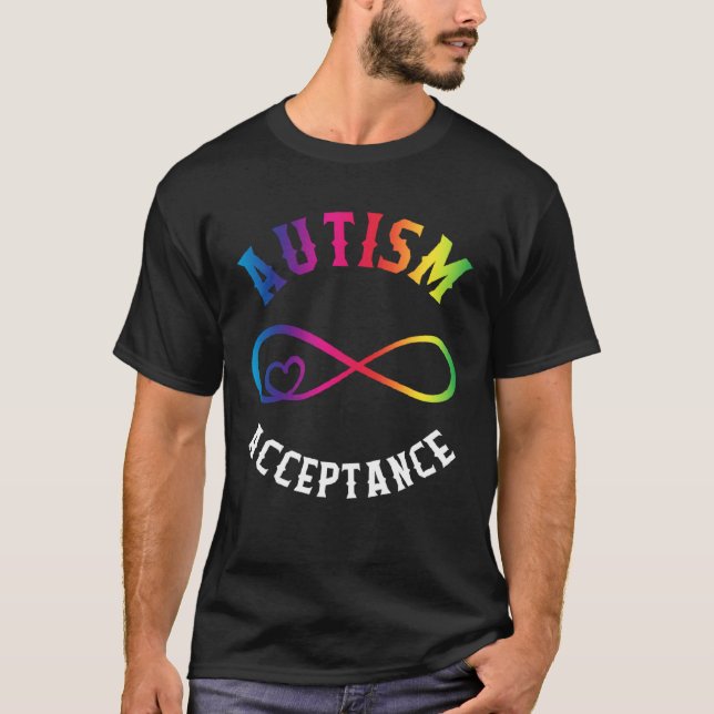 Autism Awareness Acceptance Red Instead Puzzle mom T Shirt (Framsida)
