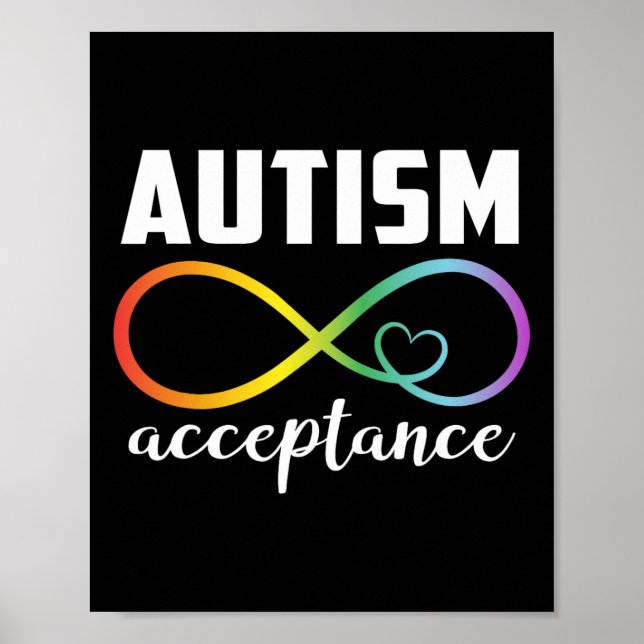 Autism Awareness Acceptance Shirt Autism Awareness Poster (Framsidan)
