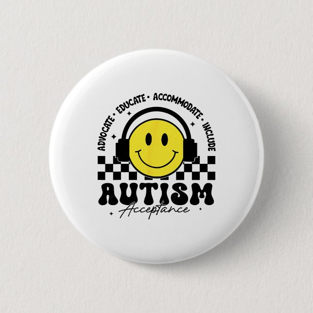 Autism Awareness Acceptance Special Education Teac Knapp (Framsida)
