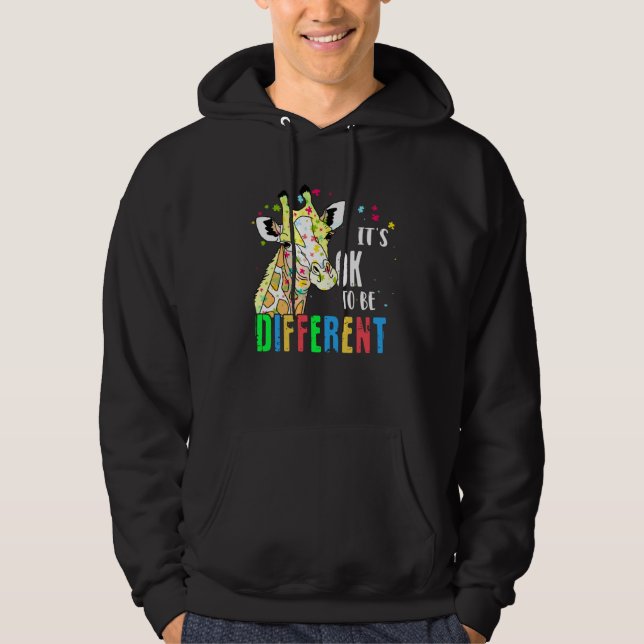 Autism Awareness Acceptance Women Kid Its Ok To Be Hoodie (Framsida)