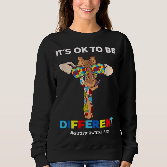 Autism Awareness Acceptance Women Kid Its Ok To Be T Shirt (Framsida)