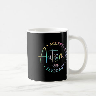 Autism Awareness Accepterar Adapt Advocate Autism Kaffemugg