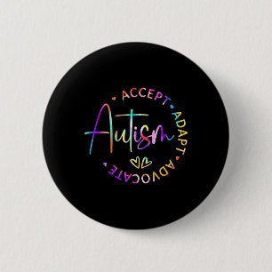 Autism Awareness Accepterar Adapt Advocate Autism Knapp