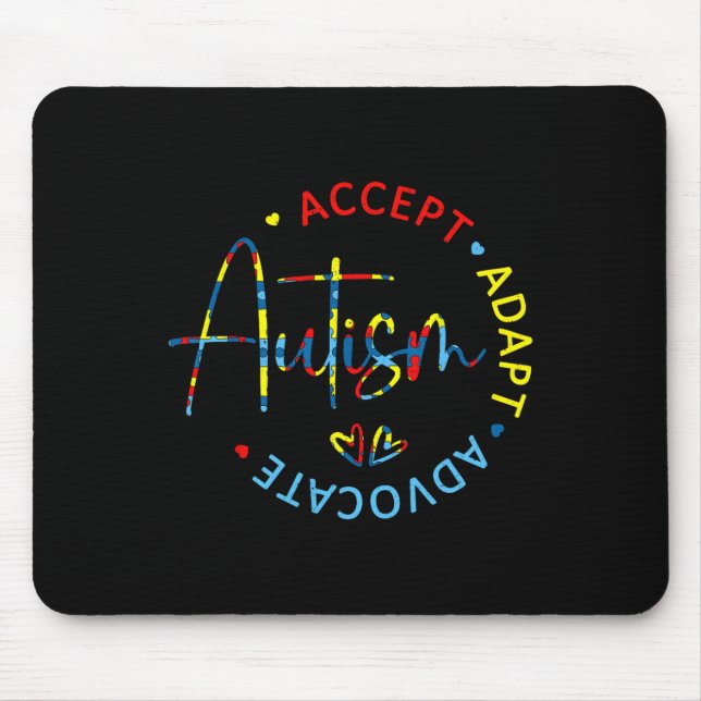 Autism Awareness Accepterar Adapt Advocate Autism  Musmatta (Framsidan)