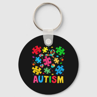 Autism Awareness Accepterar Adapt Advocate Autism  Nyckelring