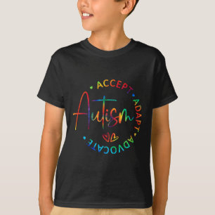 Autism Awareness Accepterar Adapt Advocate Autism T Shirt