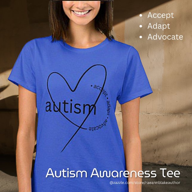 Autism Awareness Accepterar Adapt Advocate T-Shirt (Skapare uppladdad)