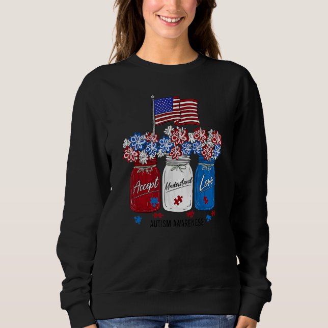 Autism Awareness Accstand Loveglad 4:e O T Shirt (Framsida)
