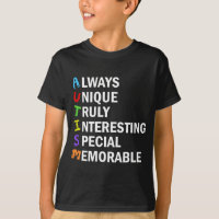 Autism Awareness Acrostic Cute Ord Dikt Kids