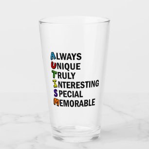 Autism Awareness Acrostic Cute Rainbow Ord Dikt Glaskopp