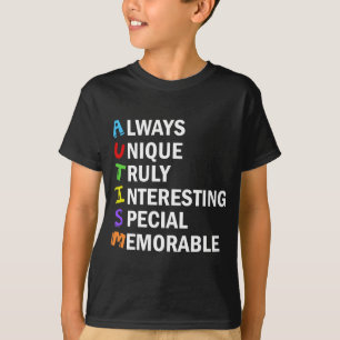 Autism Awareness Acrostic Cute Rainbow Ord Dikt Tröja