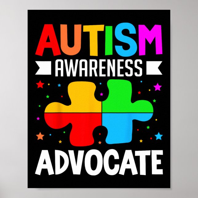 Autism Awareness Advocate Autistic Awareness Poster (Framsidan)